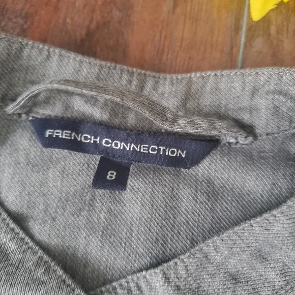 FRENCH CONNECTION GRAY BUTTON DOWN TOP - Picture 7 of 9